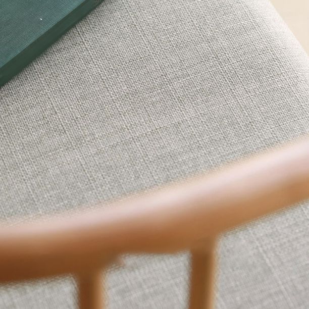 Modern Rubberwood Windsor Back Arm Chair Matte Finish Upholstered Dining Chair Clearhalo ' kitchen&dining_furn' 'Dining Chairs' 'Dining Tables & Seating' 'dining_chair' 'Furniture' 'furniture_dining_chair' 'Kitchen & Dining Furniture' 'kitchen' 1200x1200_2a1981b7-d07a-4f37-8964-3c37caddbf27