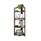 Modern Style Corner Bookshelf Solid Wood Vertical Bookcase for Home
