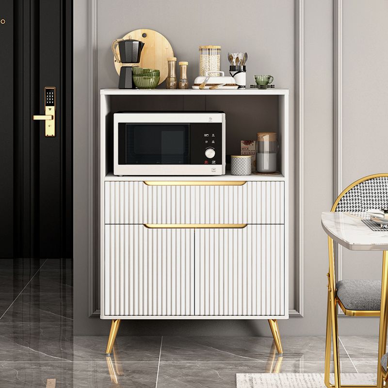 Tavolo da buffet in pietra moderna scheda laterale in stile moderno con armadi e cassetti