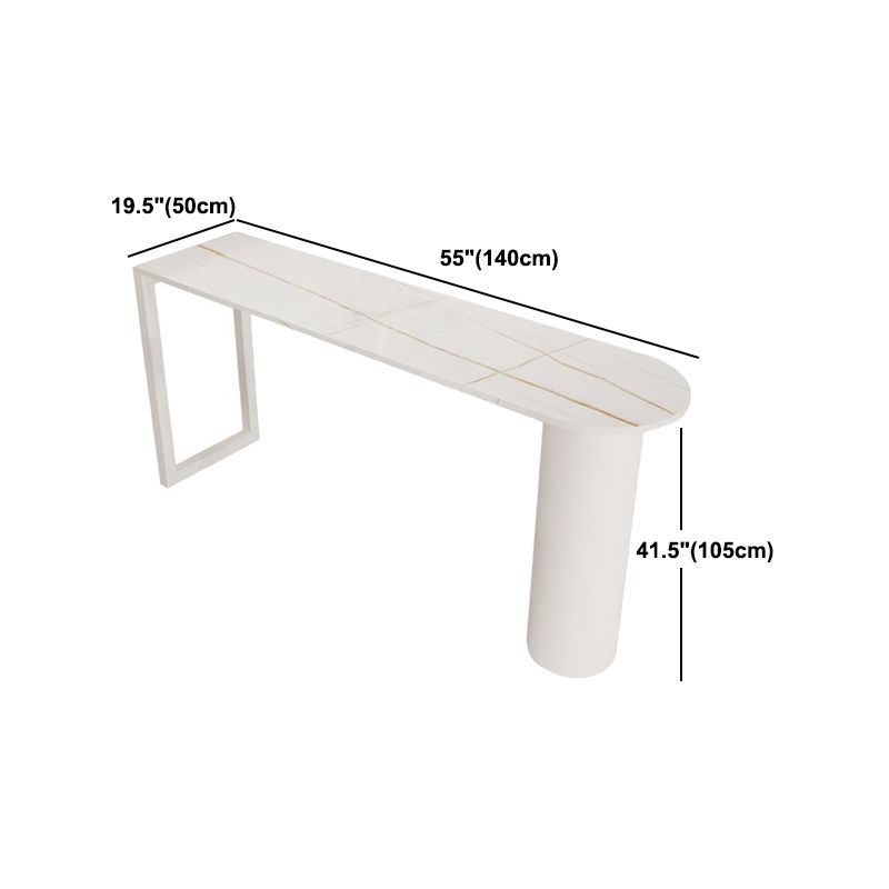 Mesa de pub de piedra sinterizada contemporánea de 1/2/5 piezas, mesa fija, mesa de mostrador