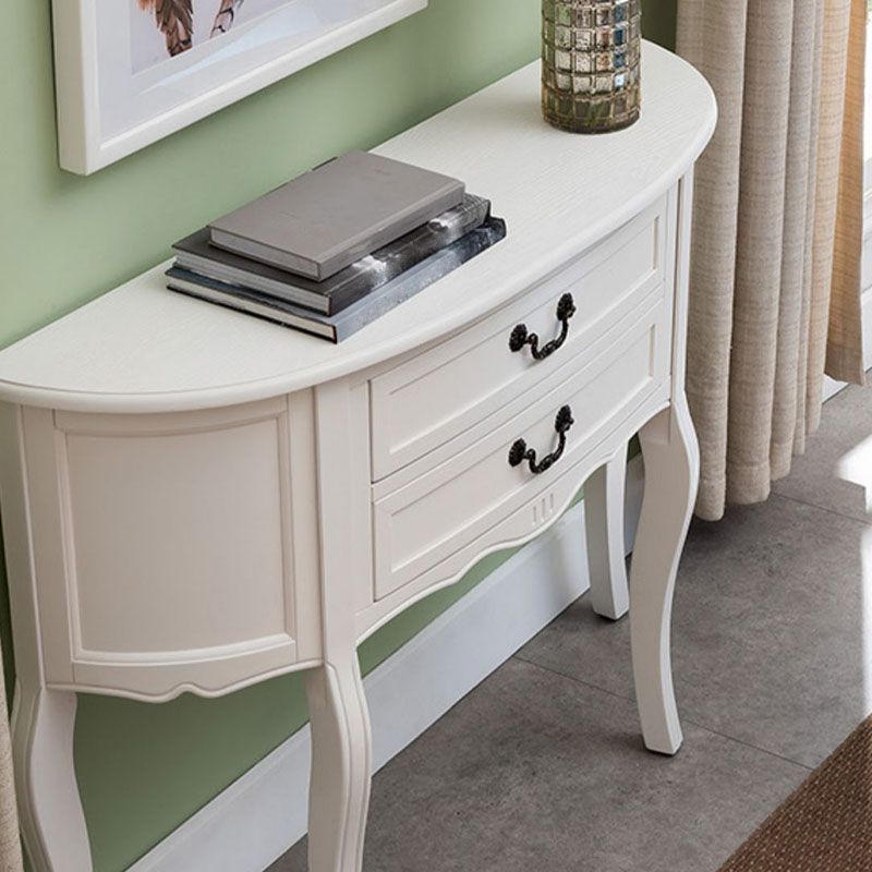 Wooden Console Table Mid Century Modern 14 Inch Wide Accent Table