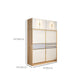 Engineered Wood Wardrobe Armoire with Garment Rod Modern Wardrobe Cabinet