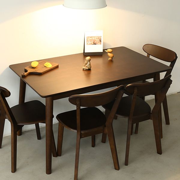 Simplicity Solid Wood Dining Table Rectangle Shape Dining Table with 4 Legs Base Clearhalo ' dining_table' 'Dining Tables & Seating' 'Dining Tables' 'furn' 'furn_dining_table' 'Furniture' 'furniture_dining_table' 'Kitchen & Dining Furniture' 'kitchen&dining_furn' 'kitchen' 'kitchen_dining_table' 1200x1200_2a26a733-bd47-4839-81a3-77d26f637d24