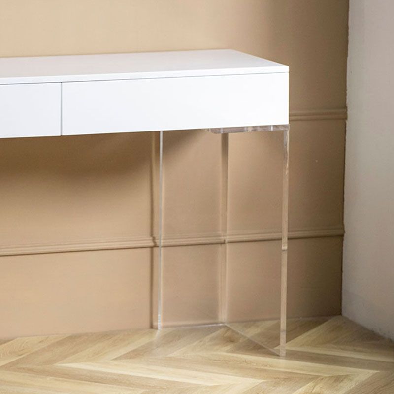 Contemporary Acrylic Vanity Desk 2-Drawer Vanity Dressing Table