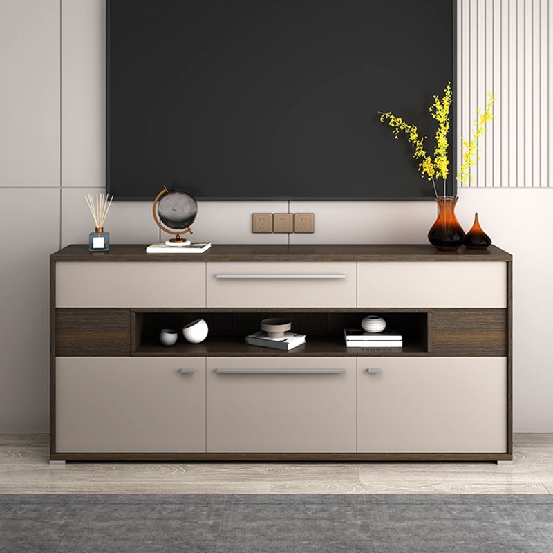 Moderna console TV multimediale Console porta TV in legno con 6 cassetti