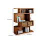 Modern Closed Back Bookshelf Standard Solid Wood Bookcase with Shelves