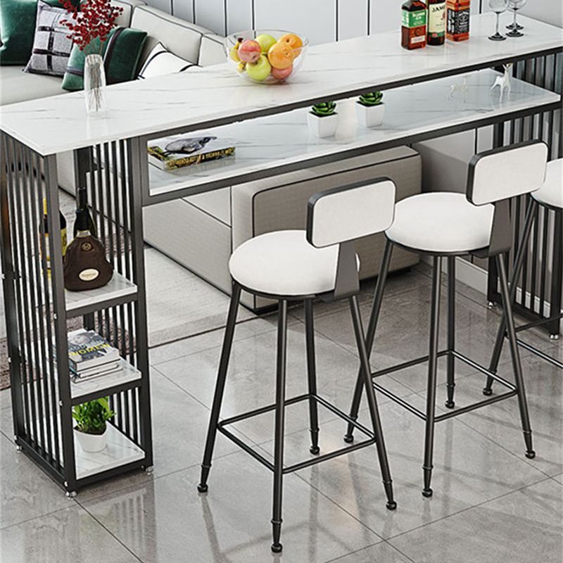 Glam Indoor Bar Eettafel Rechthoekige barkruktafel met opbergruimte
