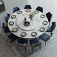 Glam Home Convertible Dining Table Home Round Pedestal Table Clearhalo 'Dining Tables & Seating' 'Dining Tables' 'dining_table' 'furn' 'furn_dining_table' 'Furniture' 'furniture_dining_table' 'Kitchen & Dining Furniture' 'kitchen' 'kitchen_dining_table' 1200x1200_2a283eae-0770-49db-b748-a4917777e546