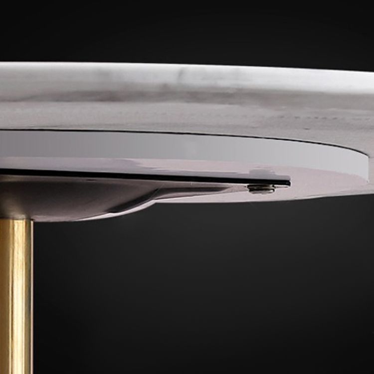 Tavolo da tavolo da piedistallo rotondo in acciaio rotondo alto 29,5 pollici per soggiorno