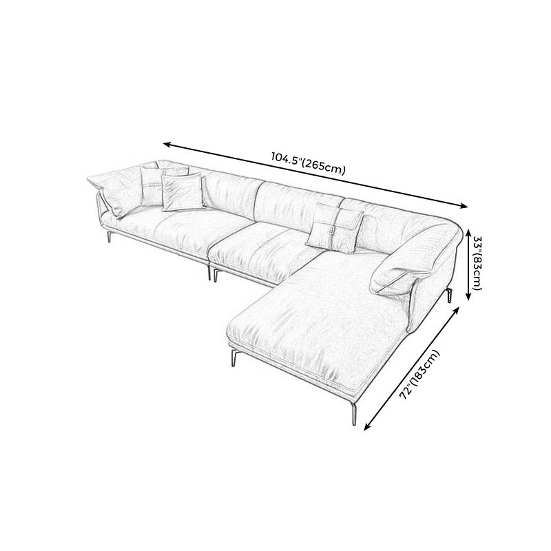 Recessed Arm Tan Contemporary Removable Cushions Faux Leather Sofa & Chaise Clearhalo 'furn' 'furn_sectionals' 'Furniture' 'furniture_sectionals' 'kitchen' 'kitchen_sectionals' 'Living Room Furniture' 'Sectionals' 1200x1200_2a28ec73-11b5-4676-953c-47a268d60aae