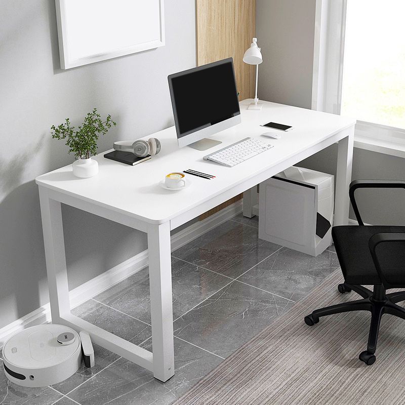 モダンなライティングデスクアンティーク仕上げ木製コンピューターデスクが金属脚