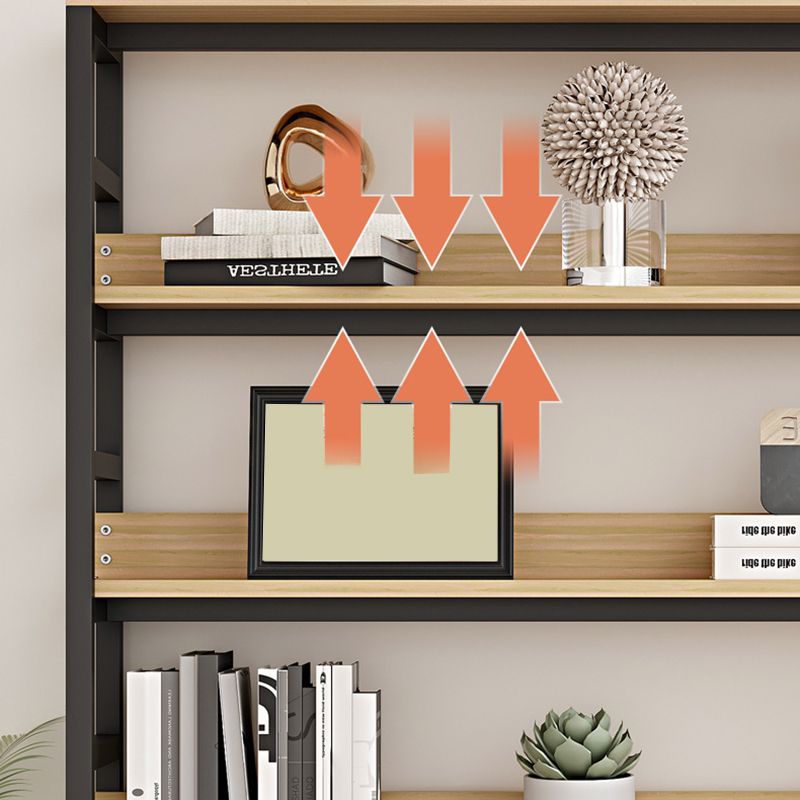 Black Modern Open Back Shelf Bookcase Shelves Included for Home Office Clearhalo 'Bookcases' 'furn' 'furn_bookcases' 'Furniture' 'Office Furniture' 1200x1200_2a29af0c-8e6c-41f3-8f9a-a5a29a9d3a54