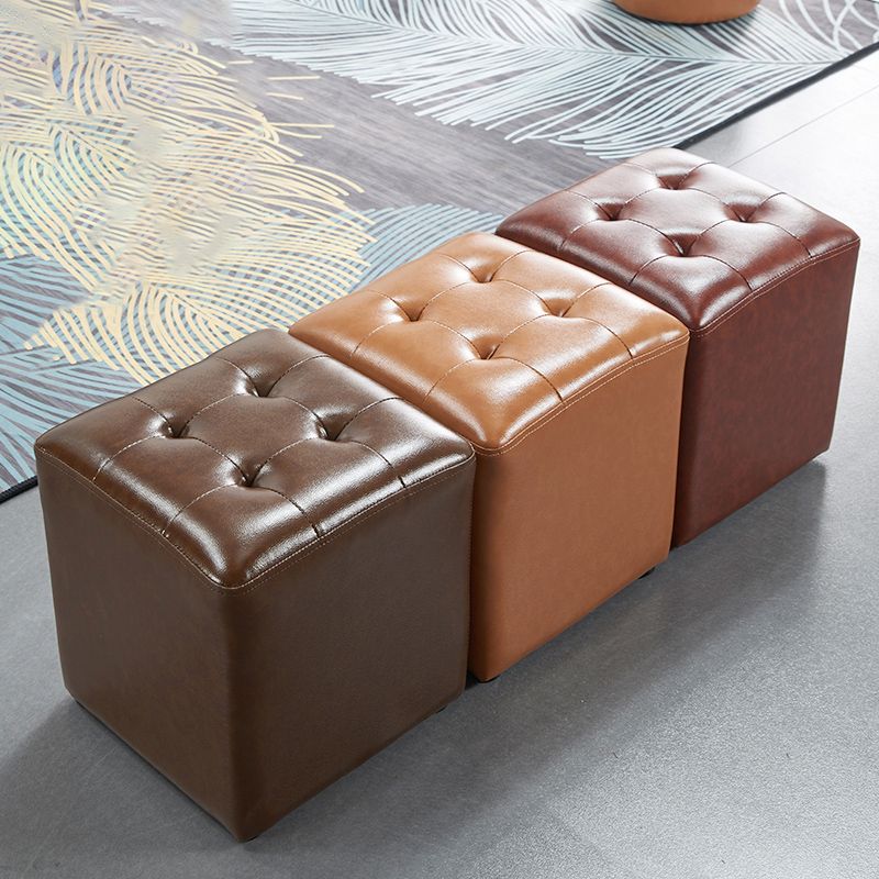 White Modern Square Standard Stain Resistant Standard for Drawing Room Clearhalo 'furn' 'furn_ottomans_poufs' 'Furniture' 'Living Room Furniture' 'Ottomans & Poufs' 'ottomans_poufs' 1200x1200_2a2aa236-6e7e-4fb4-a539-12cc43bda36d