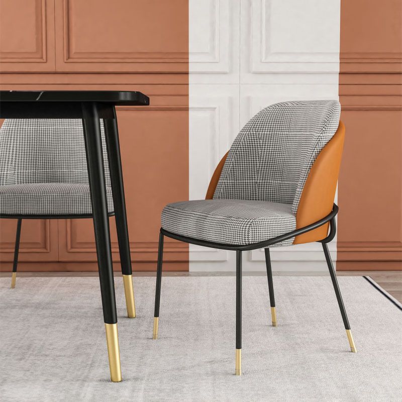 Gestoffeerde zijstoel Scandinavisch design armloze vaste achterstoel voor thuis