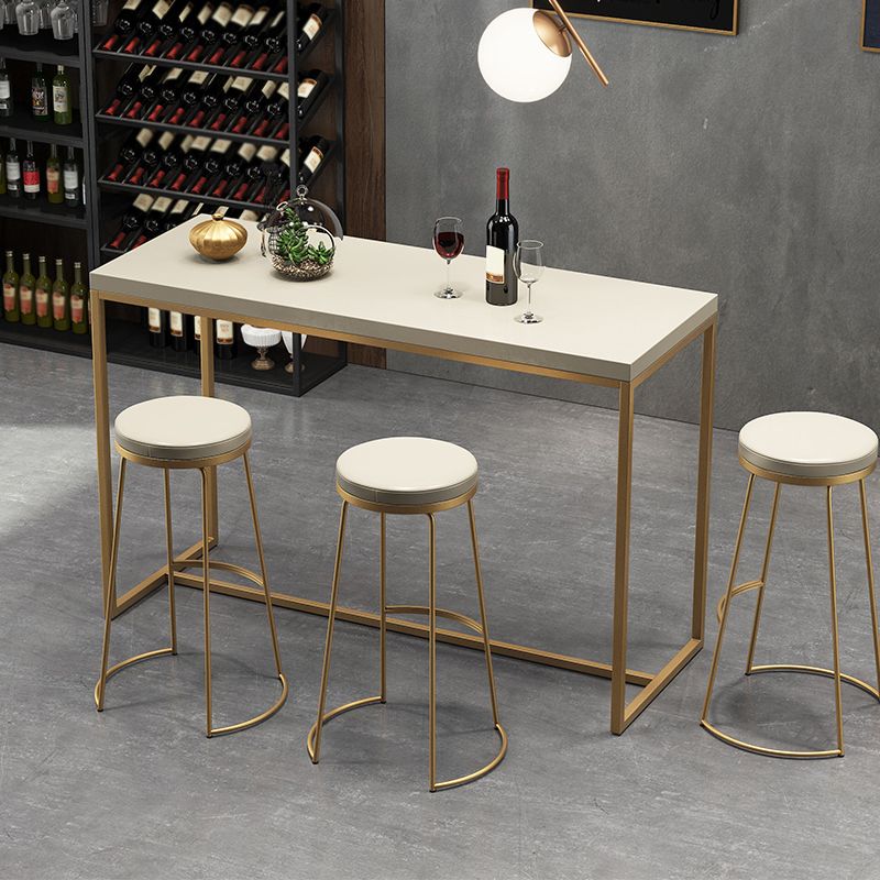 Modern White Wooden Bar Table Dining Table for Kitchen Living Room Clearhalo 'Bar Furniture' 'Bar Tables' 'bar_tables' 'furn' 'furn_bar_tables' 'Furniture' 'Kitchen & Dining Furniture' 1200x1200_2a2b42d4-d666-4967-98d7-95afd0445f37