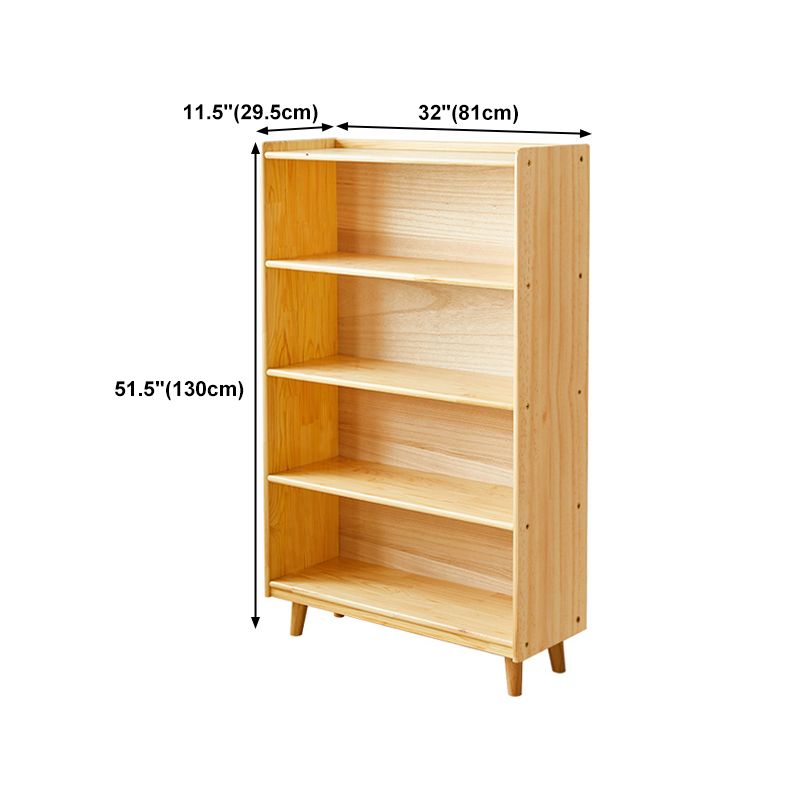 Contemporary Pine Solid Wood Bookcase Closed Back Bookshelf for Home Clearhalo 'Bookcases' 'furn' 'furn_bookcases' 'Furniture' 'furniture_bookcases' 'Office Furniture' 1200x1200_2a2c7155-3a6a-481c-a876-2f863df3b079