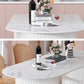 Modern Oval Dining Table Wood Double Pedestal Home Kitchen Dinner Table in White Clearhalo 'Dining Tables & Seating' 'Dining Tables' 'dining_table' 'furn' 'furn_dining_table' 'Furniture' 'furniture_dining_table' 'Kitchen & Dining Furniture' 'kitchen' 'kitchen_dining_table' 1200x1200_2a2ea312-76c8-47ff-bc1a-9183f776a064