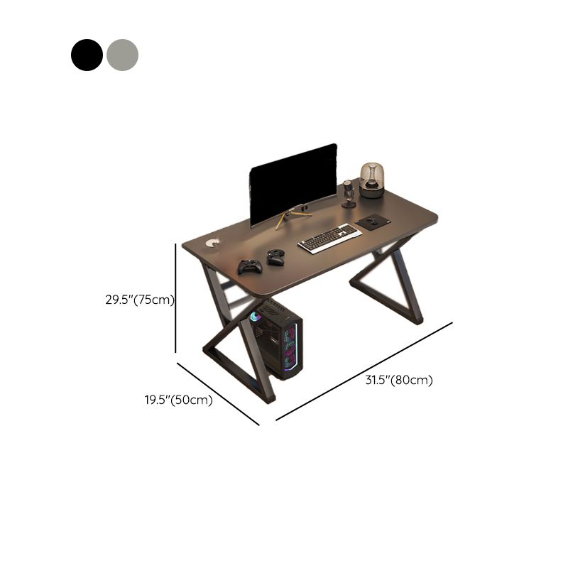 Rectangular Industrial Gaming Desk Antique Finish Computer Desk with ...