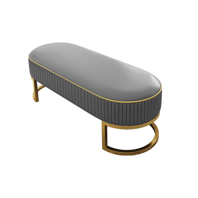 Glam Style Entryway Bench Cushioned Metal Seating Bench , 18" W Clearhalo 'Benches' 'Chairs & Seating' 'furn' 'furn_benches' 'Furniture' 'Living Room Furniture' 1200x1200_2a317079-461b-4567-a174-c8c066cc3c52