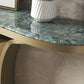 Tavolo console verde glam mezza luna tavolo divano console per sala