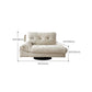 Swivel Manual Reclining Chair Contemporary Tufted Genuine Leather Recliners Chair