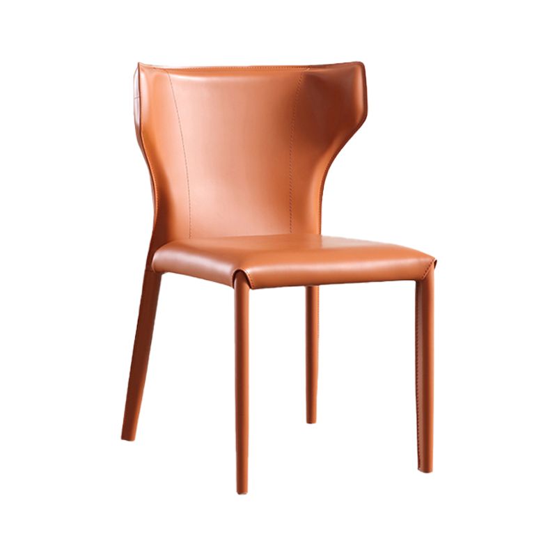 Faux Leather Modern Dining Room Chair Matte Finish Wingback Side Dining Chair Clearhalo ' kitchen&dining_furn' 'Dining Chairs' 'Dining Tables & Seating' 'dining_chair' 'furn' 'furn_dining_chair' 'Furniture' 'furniture_dining_chair' 'Kitchen & Dining Furniture' 'kitchen' 1200x1200_2a3587e8-5ab0-43ef-8246-ec396bdf1d30