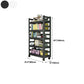 Open Bookshelf Modern Metal Home Study Living Room Removable Bookcase