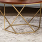 Modern Round Wood Frame Coffee Table Brown Finish Cocktail Table Clearhalo 'Coffee & Accent Tables' 'Coffee Tables' 'coffee_tables' 'furn' 'furn_coffee_tables' 'Furniture' 'Living Room Furniture' 1200x1200_2a370bbf-977e-433d-a5d7-9177e04083e8