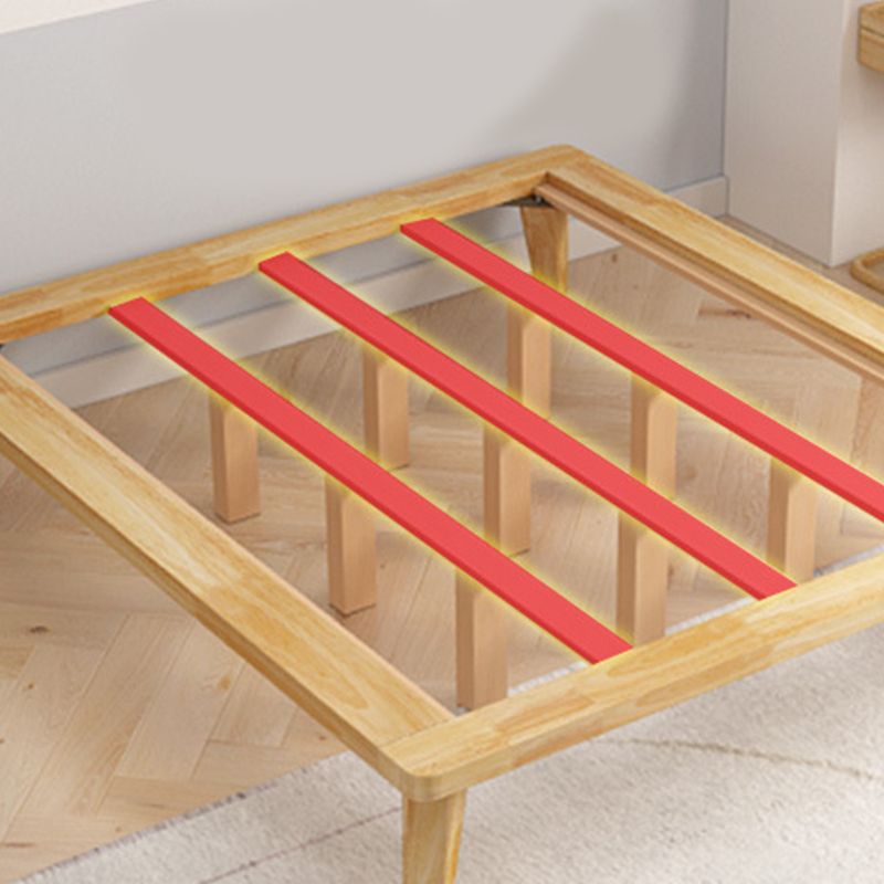 Scandinavisch massief houten platformbed 13.39 "High Natural Bed frame set
