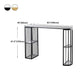 Glam White Faux Marble Pub Bar Table Iron Double Pedestal Bar Dining Table with 4-Shelf Clearhalo 'Bar Furniture' 'Bar Tables' 'bar_tables' 'furn' 'furn_bar_tables' 'Furniture' 'furniture_bar_tables' 'Kitchen & Dining Furniture' 1200x1200_2a398636-b029-428a-8243-13ccfff97772