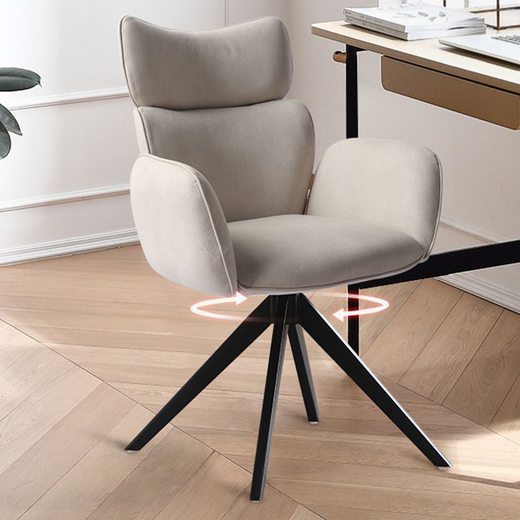 Contemporary Metal Dining Arm Chair Upholstered Dining Side Chair for Home Use Clearhalo ' kitchen&dining_furn' 'Dining Chairs' 'Dining Tables & Seating' 'dining_chair' 'furn' 'furn_dining_chair' 'Furniture' 'furniture_dining_chair' 'Kitchen & Dining Furniture' 'kitchen' 1200x1200_2a3a0a7e-75e9-4df3-864f-683cfc1ab2cc