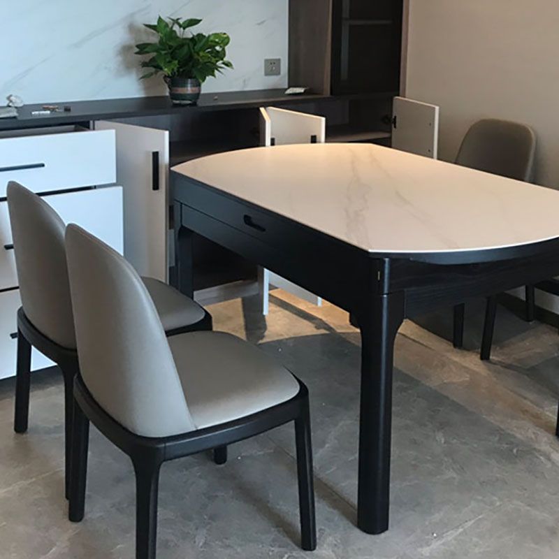 Industrial Leather Home Side Chair Parsons Armless Dining Chair (Set of 2) Clearhalo ' kitchen&dining_furn' 'Dining Chairs' 'Dining Tables & Seating' 'dining_chair' 'furn' 'furn_dining_chair' 'Furniture' 'furniture_dining_chair' 'Kitchen & Dining Furniture' 'kitchen' 1200x1200_2a3a47db-28fc-40fa-8f53-8827a8e1e8da