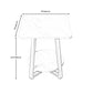 Cross Legs Square Side Table 21.65" Tall Stone End Table with Shelf Clearhalo 'Coffee & Accent Tables' 'End & Side Tables' 'end_side_table' 'end_side_tables' 'furn' 'furn_end_side_tables' 'Furniture' 'furniture_end_side_table' 'Living Room Furniture' 1200x1200_2a3b3476-542a-4897-96f0-a23c4e122ede