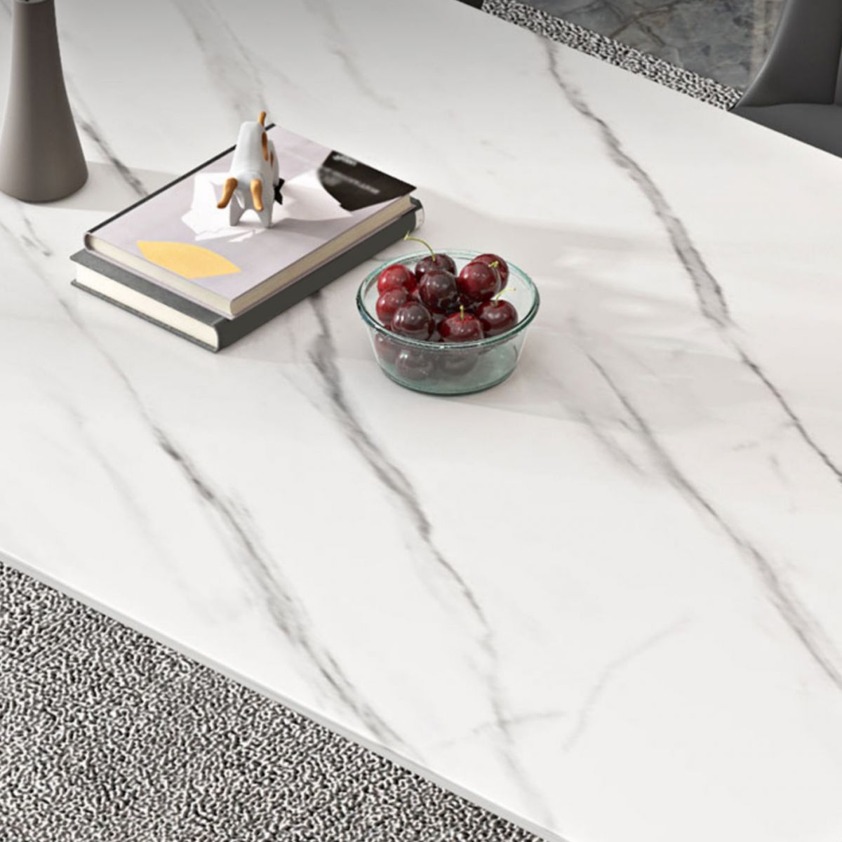 Metal Simplicity Rectangle Dining Table Stone Dinner Table with 4 Legs Clearhalo ' dining_table' 'Dining Tables & Seating' 'Dining Tables' 'Furniture' 'furniture_dining_table' 'Kitchen & Dining Furniture' 'kitchen&dining_furn' 'kitchen' 'kitchen_dining_table' 1200x1200_2a3b8a53-aa69-4ad4-8cd1-f2d26b061905