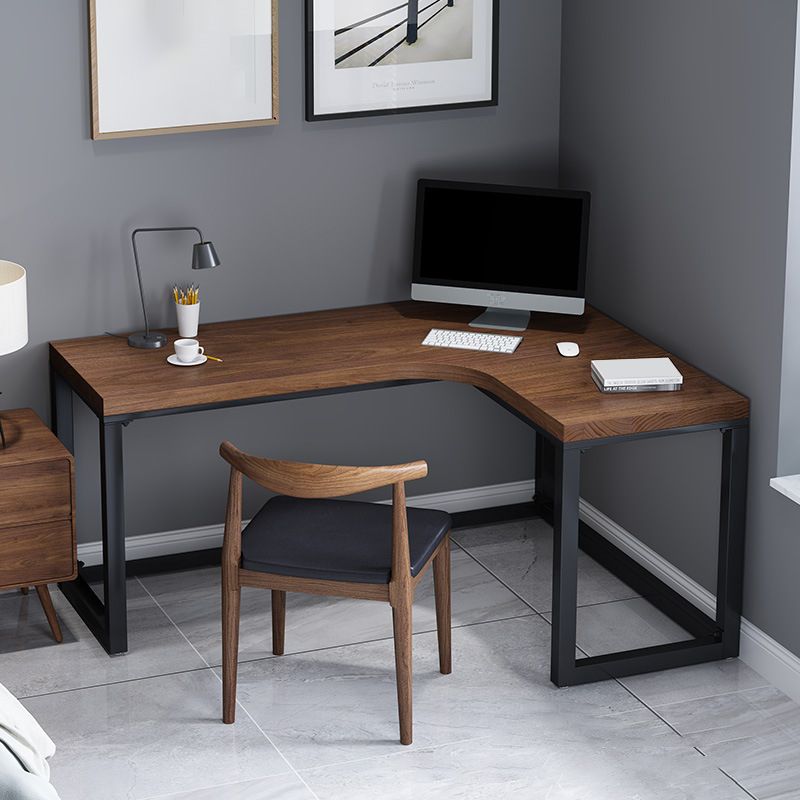 Solid Wood Writing Desk Industrial L-Shaped Task Desk for Home Office Clearhalo 'furn' 'furn_office_desk' 'Furniture' 'Office Desks' 'Office Furniture' 'office_desk' 1200x1200_2a3bd24b-c2af-4b4d-a234-c0e7fbc27c4b