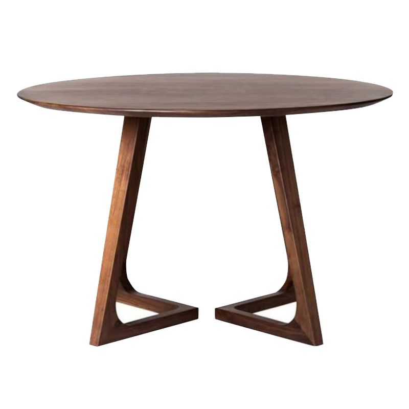 Round Wood Dining Table Reclaimed Oak Table in Brown with Double Pedestal Clearhalo ' dining_table' 'Dining Tables & Seating' 'Dining Tables' 'furn' 'furn_dining_table' 'Furniture' 'furniture_dining_table' 'Kitchen & Dining Furniture' 'kitchen&dining_furn' 'kitchen' 'kitchen_dining_table' 1200x1200_2a3c3ccc-c5b1-4581-9b9e-a02499f03680