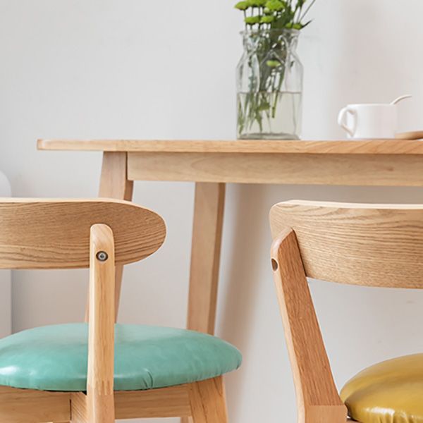 Eigentijdse rechthoekige bartafel Massief houten bar-eettafel met voetsteun