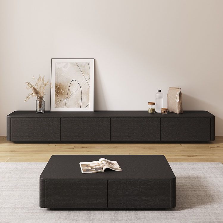 3 / 4 Drawers Modern TV Console 16" D Closed Storage Wooden TV Stand Clearhalo 'furn' 'furn_tv_stands_entertainment_centers' 'Furniture' 'Living Room Furniture' 'TV Stands & Entertainment Centers' 'TV Stands & Media Storage Furniture' 'tv_stands_entertainment_centers' 1200x1200_2a402da5-c5f2-458f-96ab-73a8c6280c53