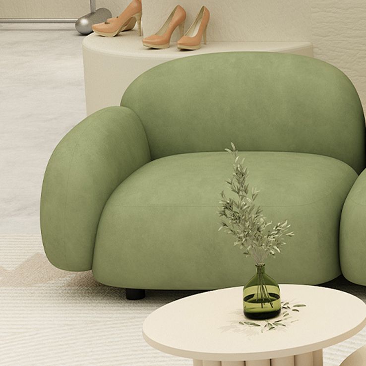 Scandinavian Sofa Fabric Cushions Square Arm Living Room Standard Seating