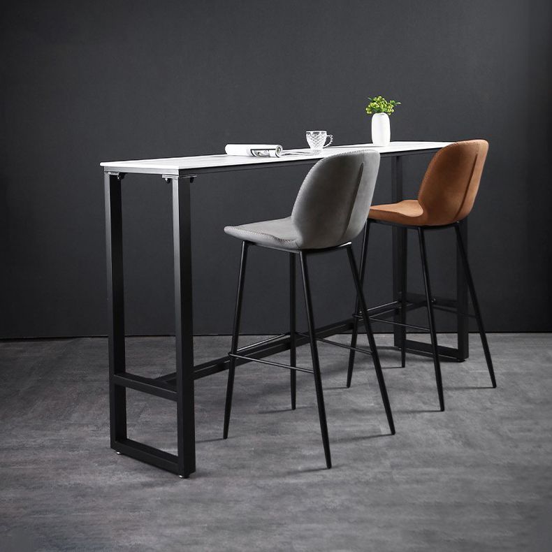 Modern Rectangle Footrest Event and Cocktail Table Black Slate Patio Bar Table Clearhalo 'Bar Furniture' 'Bar Tables' 'bar_tables' 'furn' 'furn_bar_tables' 'Furniture' 'furniture_bar_tables' 'Kitchen & Dining Furniture' 'kitchen&dining_furn' 'kitchen' 1200x1200_2a432979-2da7-4a7f-859e-c2c62c04a266