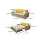Pillow Included Sofa Futon Square Arm Convertible Sofa with Storage