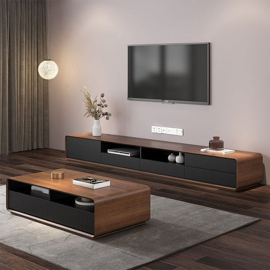 Contemporary TV Media Console Wooden TV Media Stand with 4 Drawers Clearhalo 'furn' 'furn_tv_stands_entertainment_centers' 'Furniture' 'Living Room Furniture' 'TV Stands & Entertainment Centers' 'TV Stands & Media Storage Furniture' 'tv_stands_entertainment_centers' 1200x1200_2a457b4e-7d0b-4199-992a-1937e4cb1177