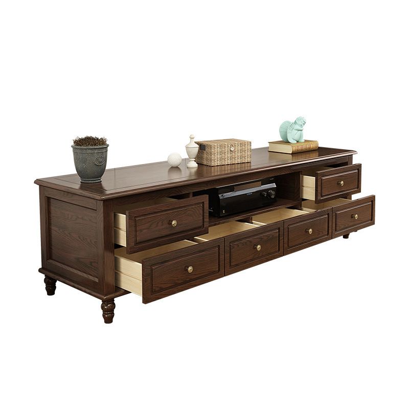 Traditional Wood TV Console Open Storage TV Media Stand with Drawers for Living Room Clearhalo 'furn' 'furn_tv_stands_entertainment_centers' 'Furniture' 'Living Room Furniture' 'TV Stands & Entertainment Centers' 'TV Stands & Media Storage Furniture' 'tv_stands_entertainment_centers' 1200x1200_2a457f3a-a421-406d-bae7-4f27ef38d70c