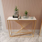 Tavolo da console da 1,5 "tavolo da console a 1 scaffale tavolino resistente alle macchie in marmo per Hall