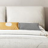 Contemporary Rectangular Panel Bed Standard Bed With Custom Gold Legs