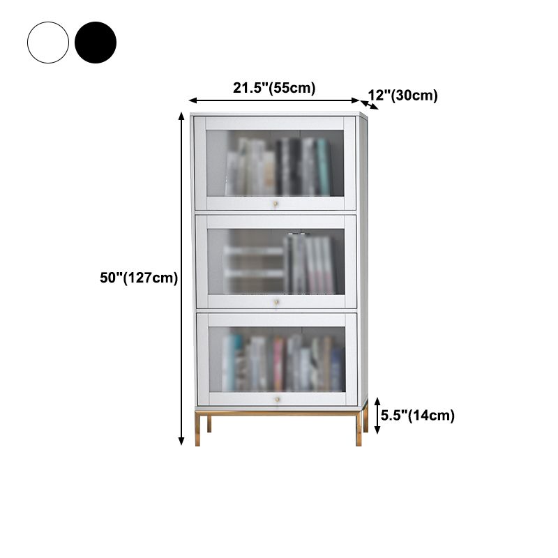 11.81"W Bookcase Glam Style Shelf Bookcase for Home and Office with Door Clearhalo 'Bookcases' 'furn' 'furn_bookcases' 'Furniture' 'furniture_bookcases' 'kitchen' 'kitchen_bookcases' 'Living Room Furniture' 'Office Furniture' 1200x1200_2a481501-12a7-4e44-a734-17b7118f62bb
