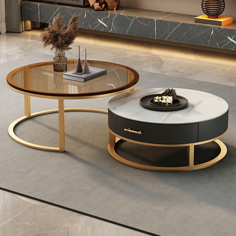 Tavolino in vetro tavolino set tavolo da cocktail con cassetti