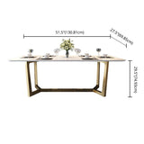 Home Scandinavian Style Sintered Stone Dining Bench Set Rectangular Dining Table with Trestle Base Clearhalo 'Dining Room Sets' 'Dining Tables & Seating' 'dining_room_set' 'furn' 'furn_dining_room_set' 'Furniture' 'furniture_dining_room_set' 'Kitchen & Dining Furniture' 'kitchen&dining_furn' 'kitchen' 1200x1200_2a492add-a968-40cc-afdd-4ce75518101f