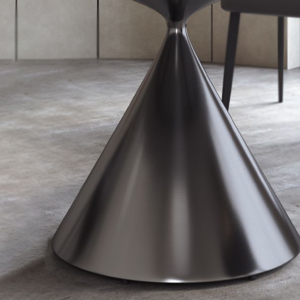 Modern Grey Steel Dinette Set 1/4/5/7 Pieces Round Sintered Stone Top Dining Table Set Clearhalo 'Dining Room Sets' 'Dining Tables & Seating' 'dining_room_set' 'furn' 'furn_dining_room_set' 'Furniture' 'furniture_dining_room_set' 'Kitchen & Dining Furniture' 1200x1200_2a4a7d82-6052-4ac0-bd89-afc5faed1a05