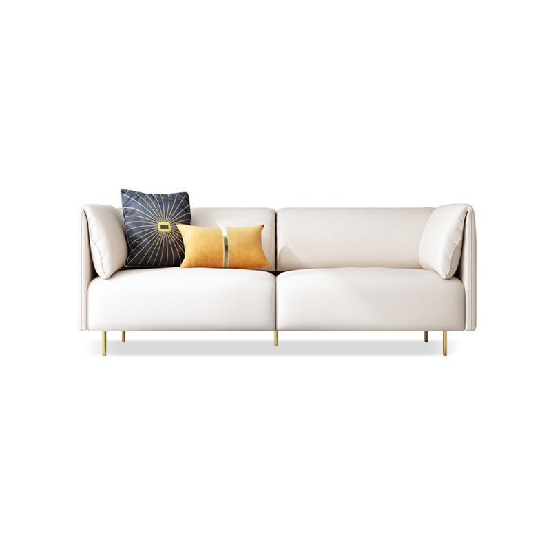 Pillow Top Arm Sofa Modernism Faux Leather 28.35-In High Sofa Clearhalo 'furn' 'furn_sofas' 'Furniture' 'furniture_sofas' 'kitchen' 'kitchen_sofas' 'Living Room Furniture' 'Sofa' 'sofas' 1200x1200_2a4b336a-9bd5-4d99-a0a5-c182cbc8241a